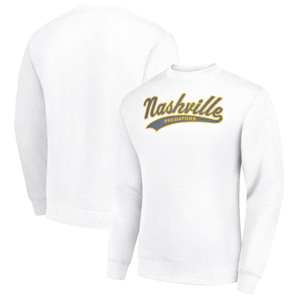 Nashville Predators Starter Tailsweep City Pullover Sweatshirt - White | US 202215932