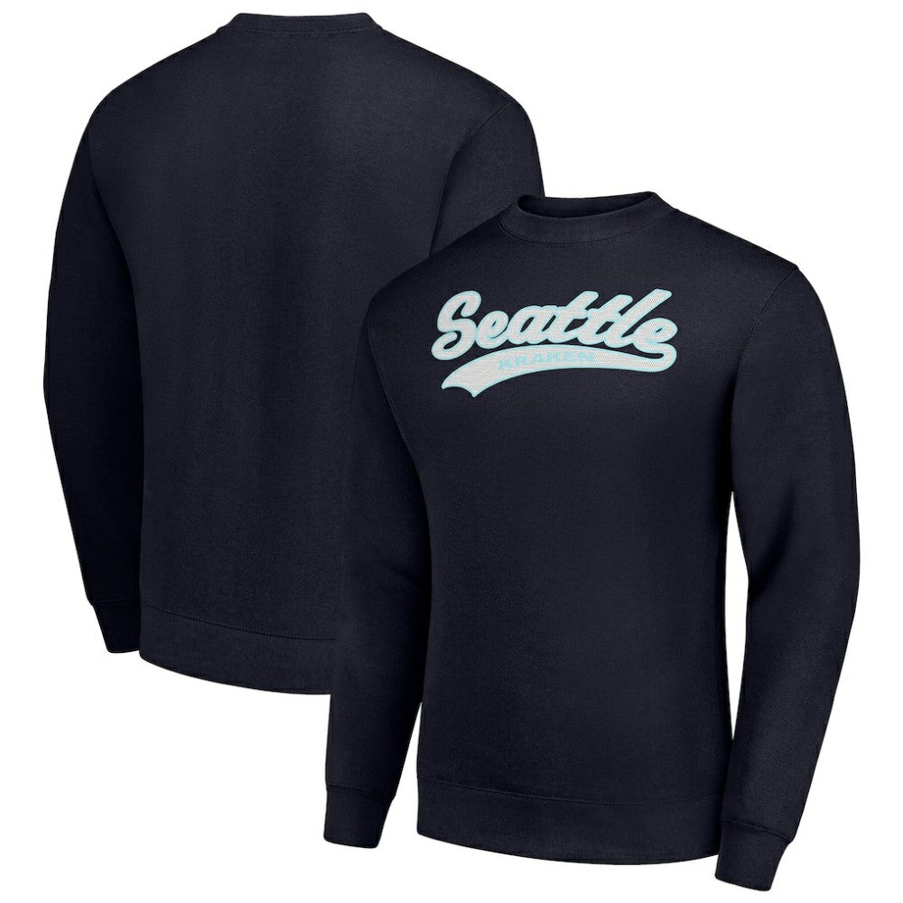 Seattle Kraken Starter Tailsweep City Pullover Sweatshirt - Navy | US 202215983