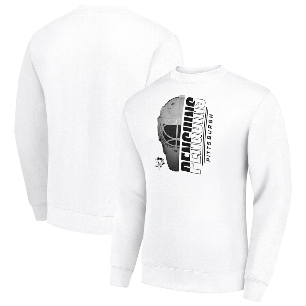 Pittsburgh Penguins Starter Half Helmet Team Logo Pullover Sweatshirt - White | US 202216002
