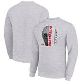 Carolina Hurricanes Starter Half Helmet Team Logo Pullover Sweatshirt - Heather Gray | US 202216022