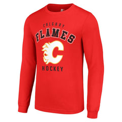 Calgary Flames Starter Logo Long Sleeve T-Shirt - Red | US 202216203