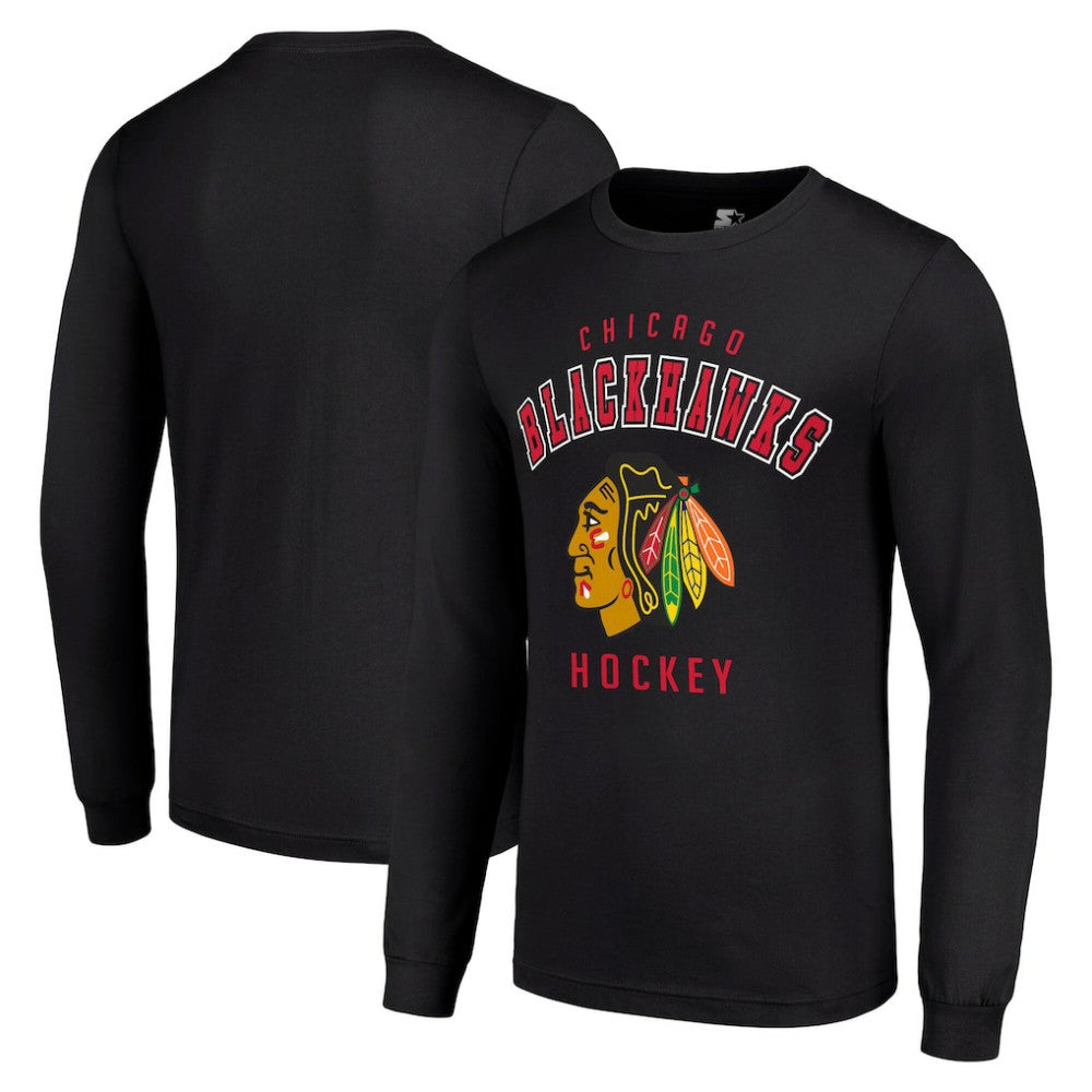 Chicago Blackhawks Starter Logo Long Sleeve T-Shirt - Black | US 202216209