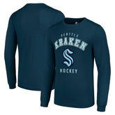 Seattle Kraken Starter Logo Long Sleeve T-Shirt - Navy | US 202216211