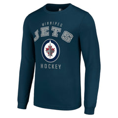 Winnipeg Jets Starter Logo Long Sleeve T-Shirt - Navy | US 202216227