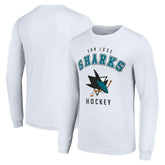 San Jose Sharks Starter Logo Long Sleeve T-Shirt - White | US 202216250