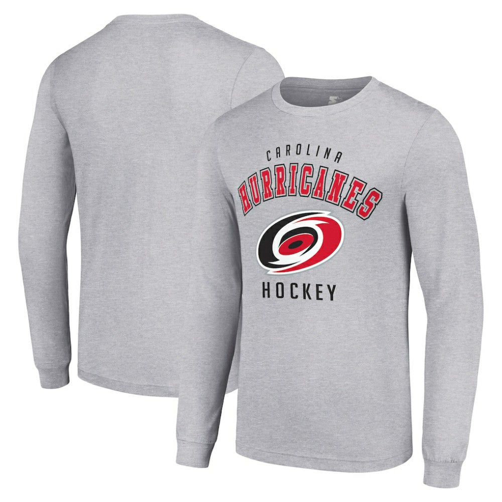 Carolina Hurricanes Starter Logo Long Sleeve T-Shirt - Heather Gray | US 202216278