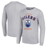 Edmonton Oilers Starter Logo Long Sleeve T-Shirt - Heather Gray | US 202216284