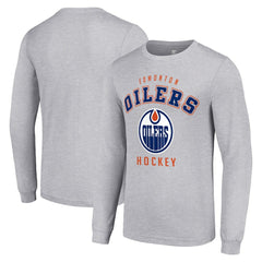 Edmonton Oilers Starter Logo Long Sleeve T-Shirt - Heather Gray | US 202216284