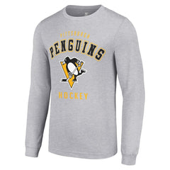 Pittsburgh Penguins Starter Logo Long Sleeve T-Shirt - Heather Gray | US 202216288