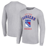 New York Rangers Starter Logo Long Sleeve T-Shirt - Heather Gray | US 202216292