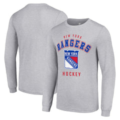 New York Rangers Starter Logo Long Sleeve T-Shirt - Heather Gray | US 202216292