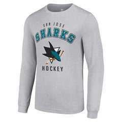 San Jose Sharks Starter Logo Long Sleeve T-Shirt - Heather Gray | US 202216297