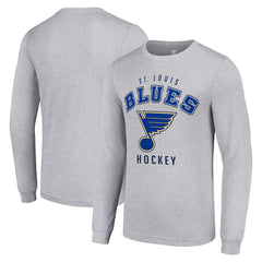 St. Louis Blues Starter Logo Long Sleeve T-Shirt - Heather Gray | US 202216299