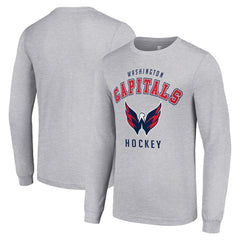 Washington Capitals Starter Logo Long Sleeve T-Shirt - Heather Gray | US 202216301