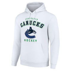 Vancouver Canucks Starter Logo Pullover Hoodie - White | US 202216326
