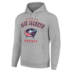 Columbus Blue Jackets Starter Logo Pullover Hoodie - Heather Gray | US 202216333