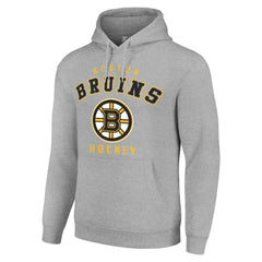 Boston Bruins Starter Logo Pullover Hoodie - Heather Gray | US 202216334
