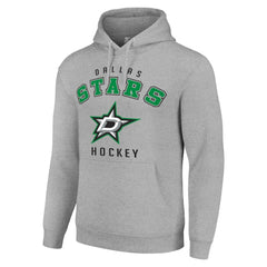 Dallas Stars Starter Logo Pullover Hoodie - Heather Gray | US 202216335