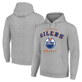 Edmonton Oilers Starter Logo Pullover Hoodie - Heather Gray | US 202216339