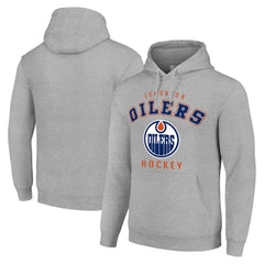 Edmonton Oilers Starter Logo Pullover Hoodie - Heather Gray | US 202216339