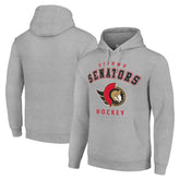 Ottawa Senators Starter Logo Pullover Hoodie - Heather Gray | US 202216348