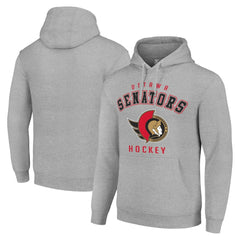 Ottawa Senators Starter Logo Pullover Hoodie - Heather Gray | US 202216348