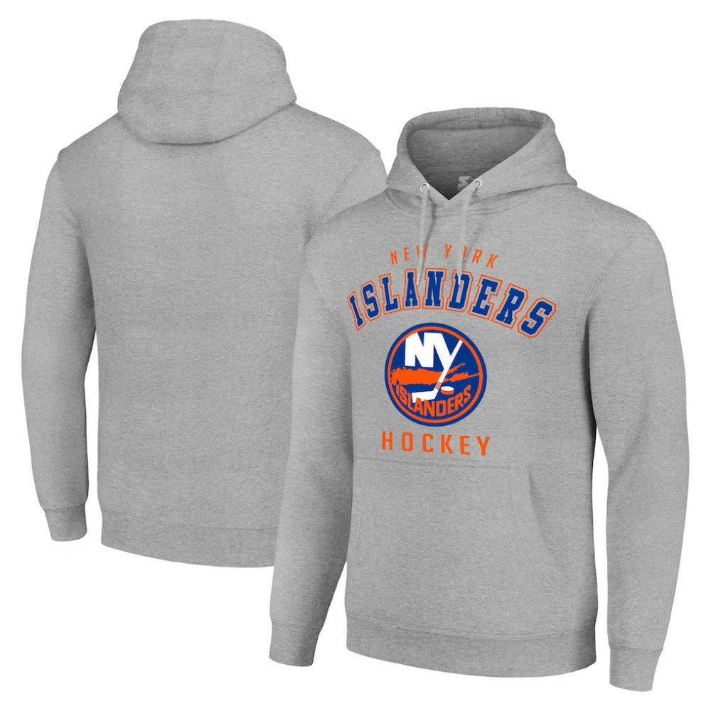 New York Islanders Starter Logo Pullover Hoodie - Heather Gray | US 202216352