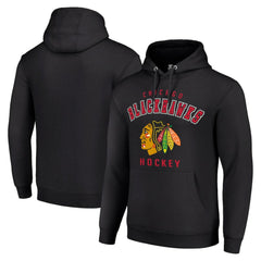 Chicago Blackhawks Starter Logo Pullover Hoodie - Black | US 202216362