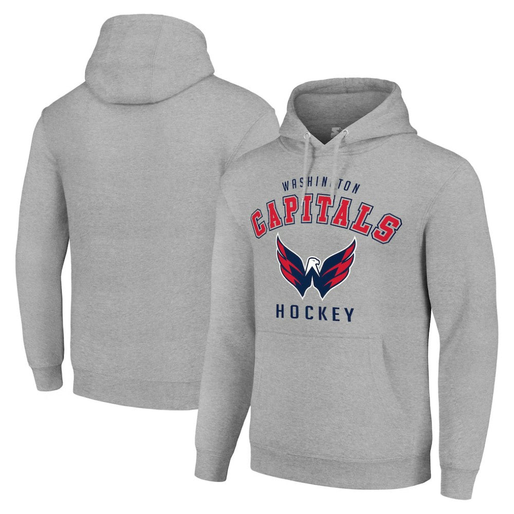 Washington Capitals Starter Logo Pullover Hoodie - Heather Gray | US 202216367