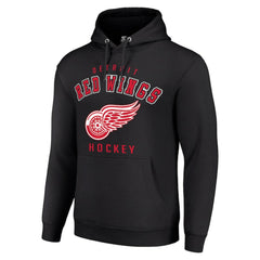 Detroit Red Wings Starter Logo Pullover Hoodie - Black | US 202216368