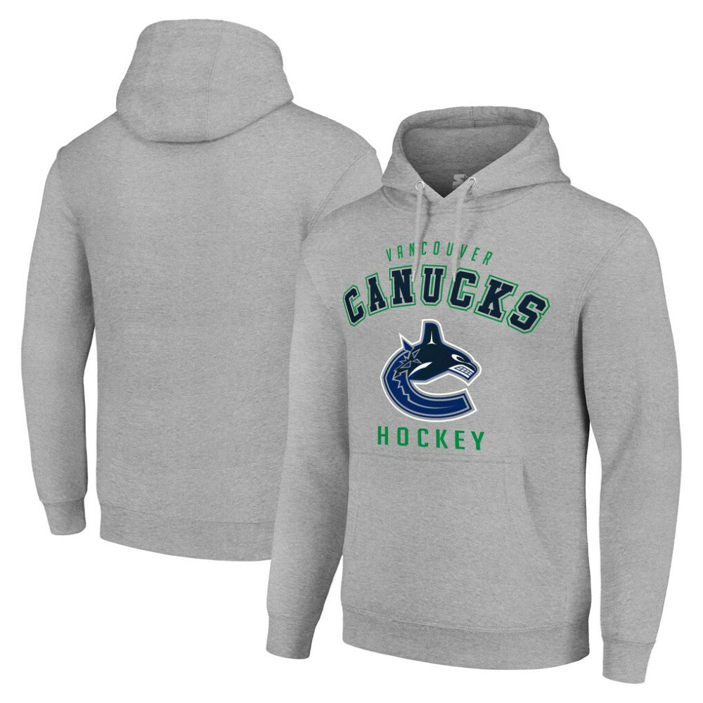 Vancouver Canucks Starter Logo Pullover Hoodie - Heather Gray | US 202216371
