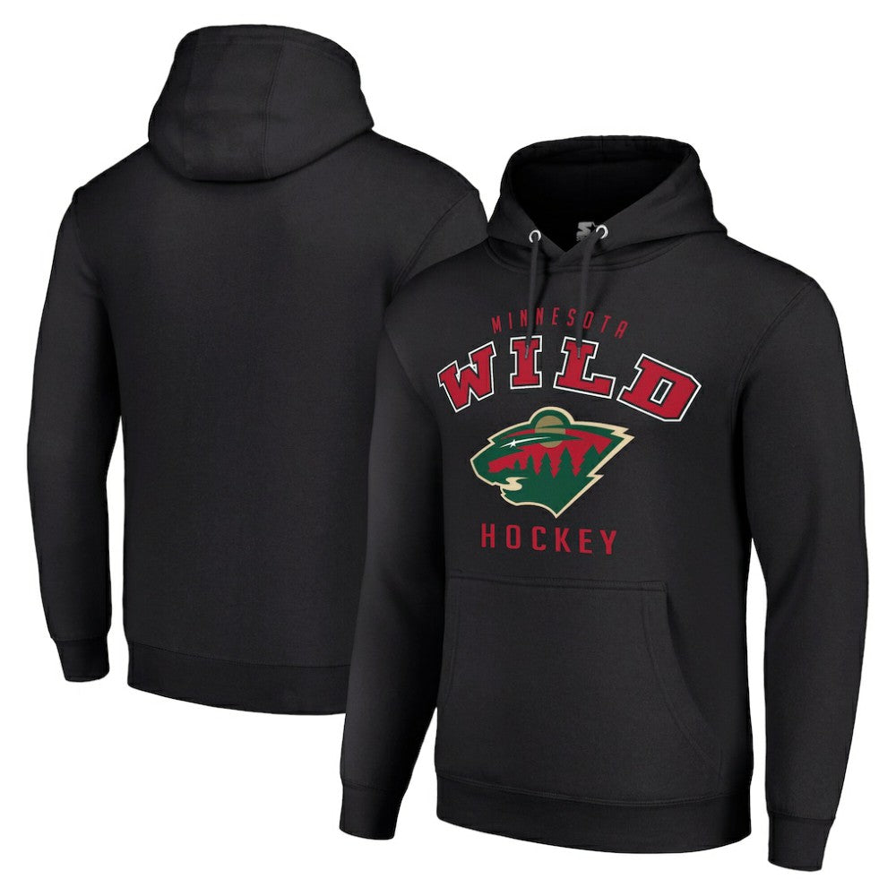 Minnesota Wild Starter Logo Pullover Hoodie - Black | US 202216372