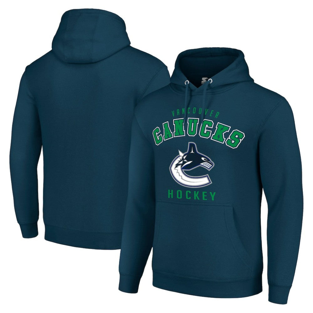Vancouver Canucks Starter Logo Pullover Hoodie - Navy | US 202216393