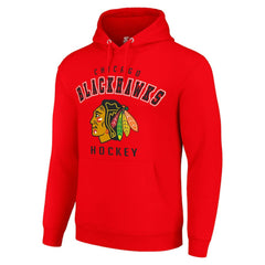Chicago Blackhawks Starter Logo Pullover Hoodie - Red | US 202216394