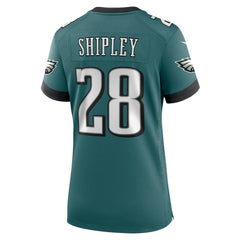 Will Shipley Philadelphia Eagles Women's Team Game Jersey - Midnight Green Jerseys