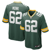 Jacob Monk Green Bay Packers Game Jersey - Green Jerseys