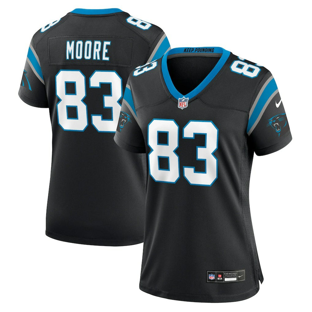 David Moore Carolina Panthers Women's Game Jersey - Black Jerseys