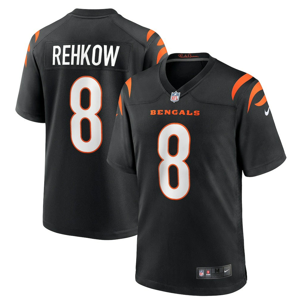 Ryan Rehkow Cincinnati Bengals Game Jersey - Black Jerseys