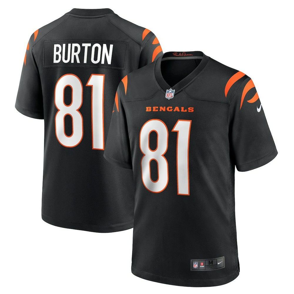 Jermaine Burton Cincinnati Bengals Game Jersey - Black Jerseys