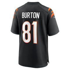 Jermaine Burton Cincinnati Bengals Game Jersey - Black Jerseys