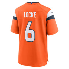 P.J. Locke Denver Broncos Team Game Jersey - Orange Jerseys