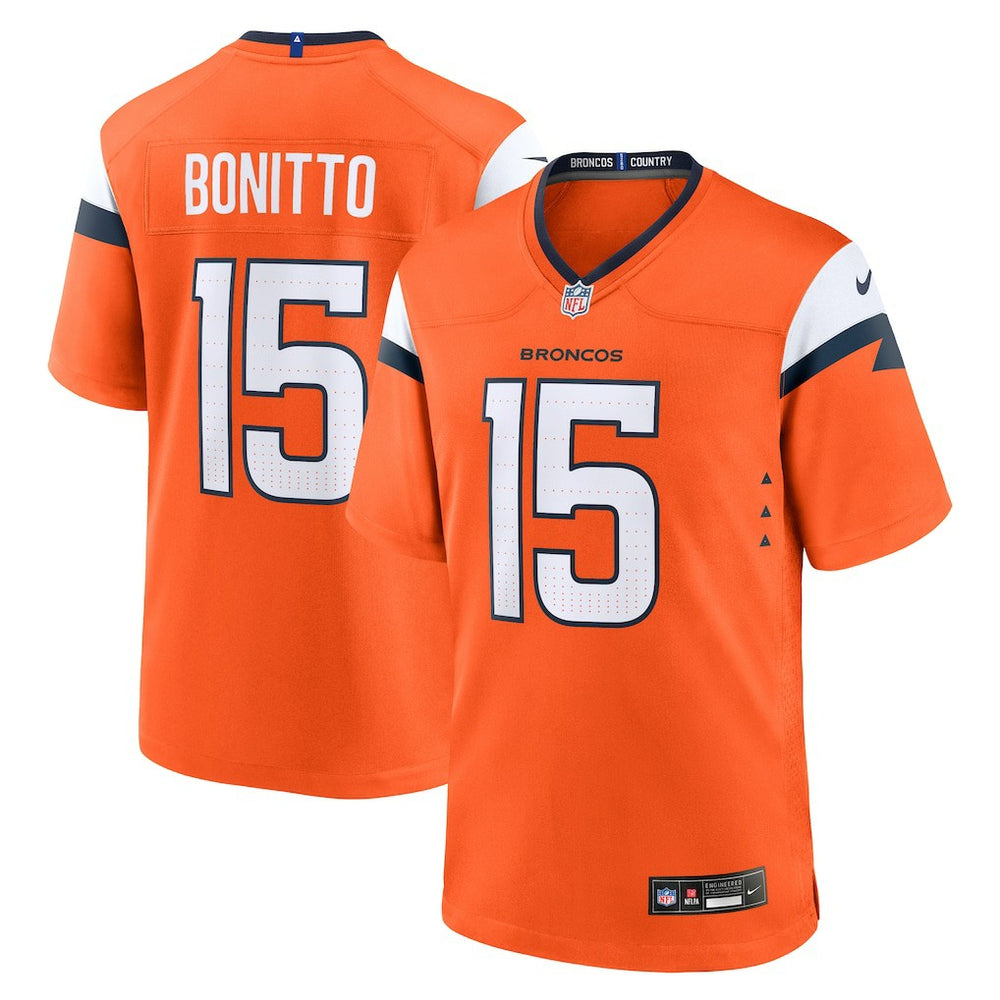 Nik Bonitto Denver Broncos Team Game Jersey - Orange Jerseys