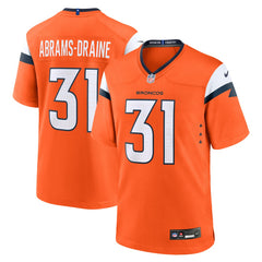 Kris Abrams-Draine Denver Broncos Team Game Jersey - Orange Jerseys
