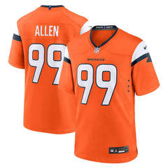 Zach Allen Denver Broncos Team Game Jersey - Orange Jerseys