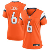 P.J. Locke Denver Broncos Women's Team Game Jersey - Orange Jerseys