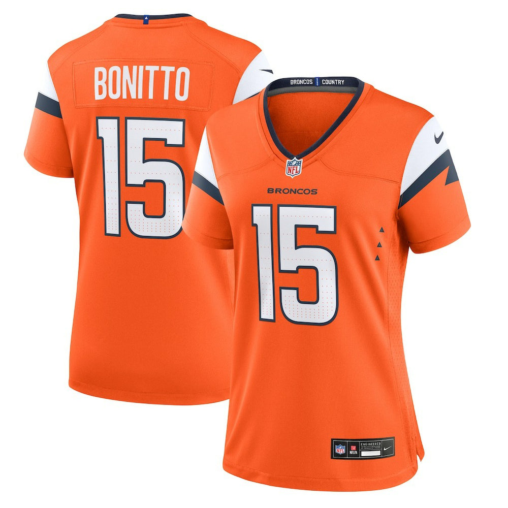 Nik Bonitto Denver Broncos Women's Team Game Jersey - Orange Jerseys