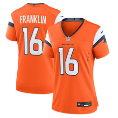 Troy Franklin Denver Broncos Women's Team Game Jersey - Orange Jerseys