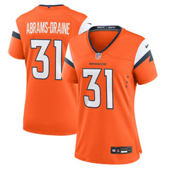 Kris Abrams-Draine Denver Broncos Women's Team Game Jersey - Orange Jerseys