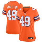 Alex Singleton Denver Broncos Women's Alternate Game Jersey - Orange Jerseys