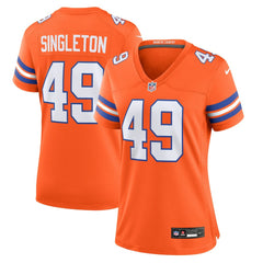 Alex Singleton Denver Broncos Women's Alternate Game Jersey - Orange Jerseys